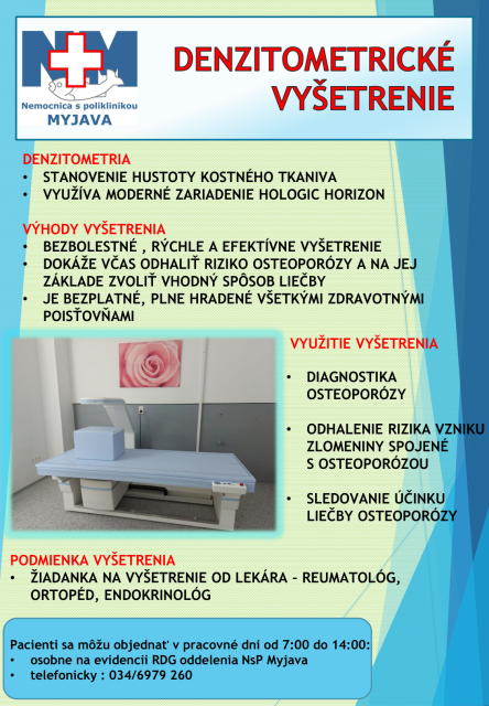 Denzitomtrické vyšetrenie
